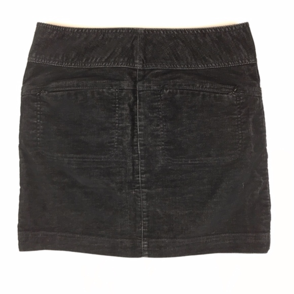 Athleta Vintage Ridge Corduroy Skirt Black sz 6 - Picture 4 of 6